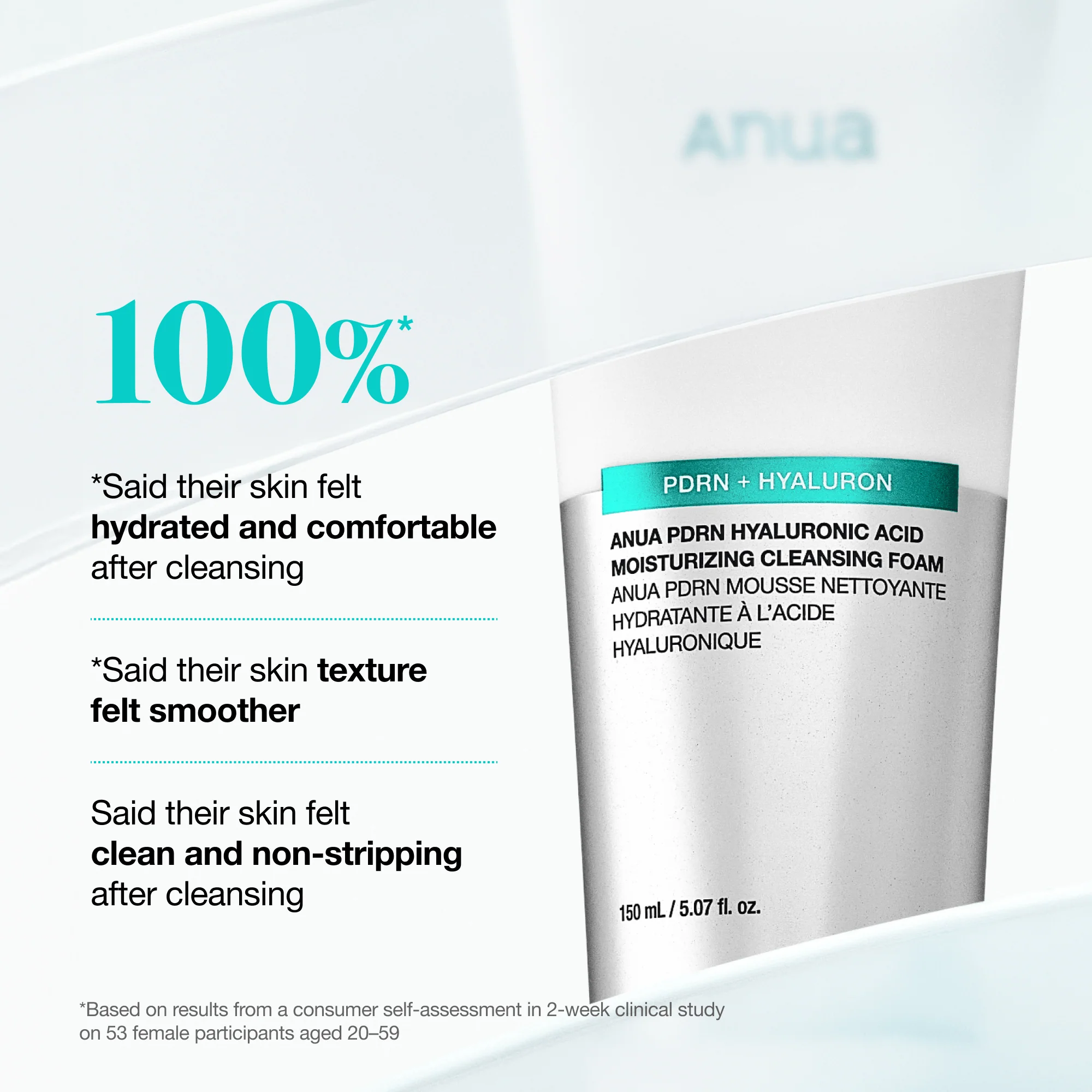 Anua US Cleanser PDRN Hyaluronic Acid Moisturizing Cleansing Foam PDRN Hyaluronic Acid Moisturizing Cleansing Foam