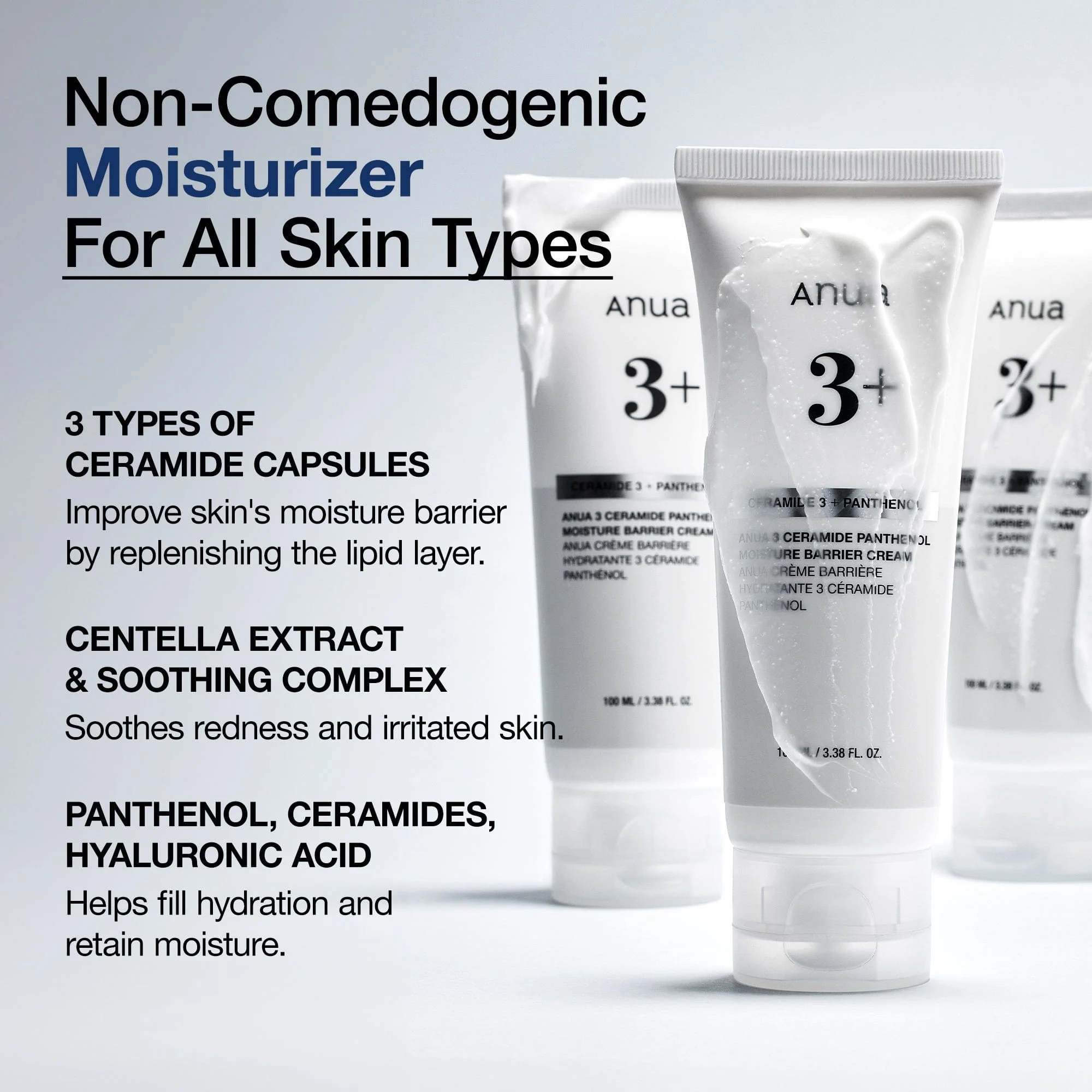 Anua US Moisturizer 100 ml 3 Ceramide Panthenol Moisture Barrier Cream