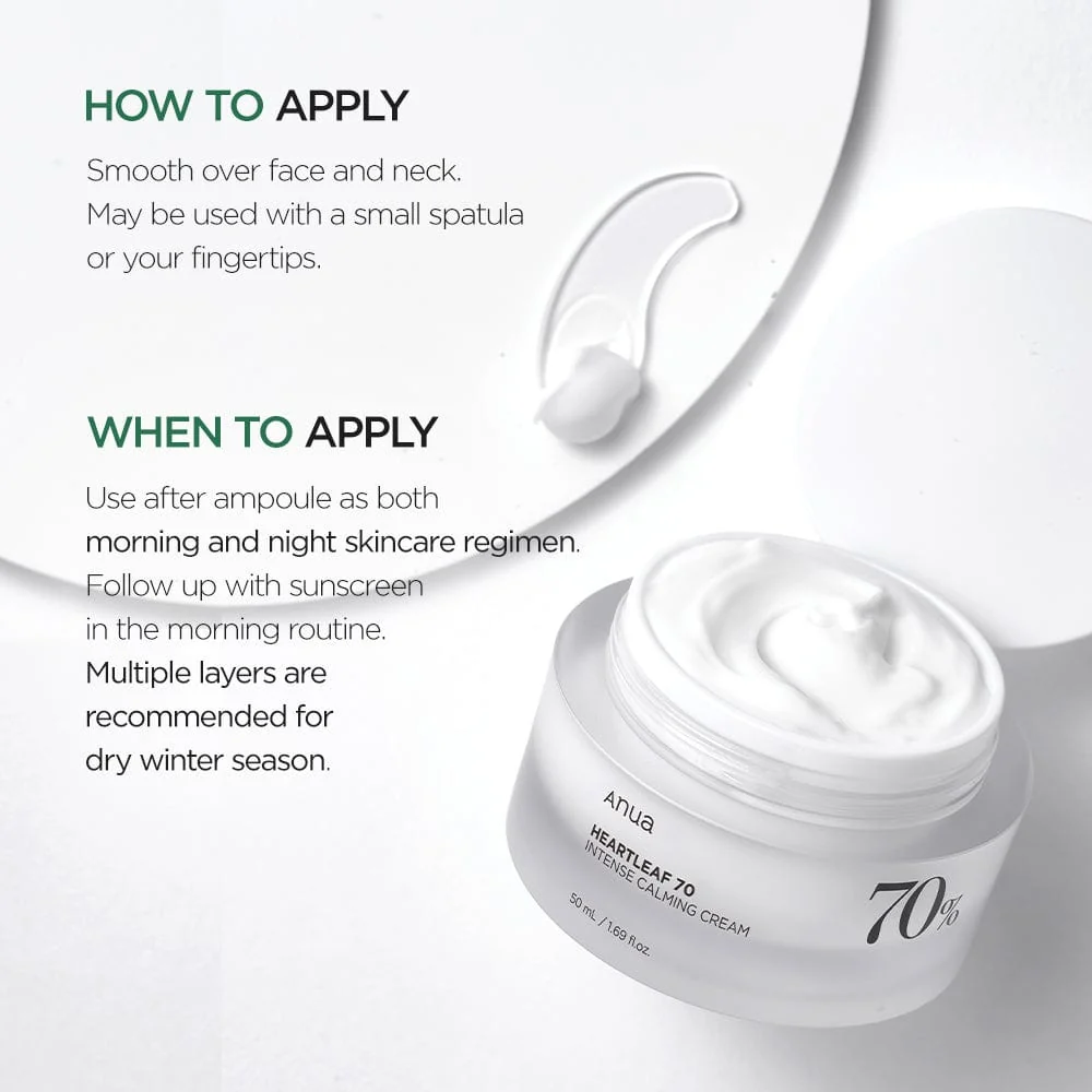 Anua US Moisturizer 50ml Heartleaf 70% Intense Calming Cream