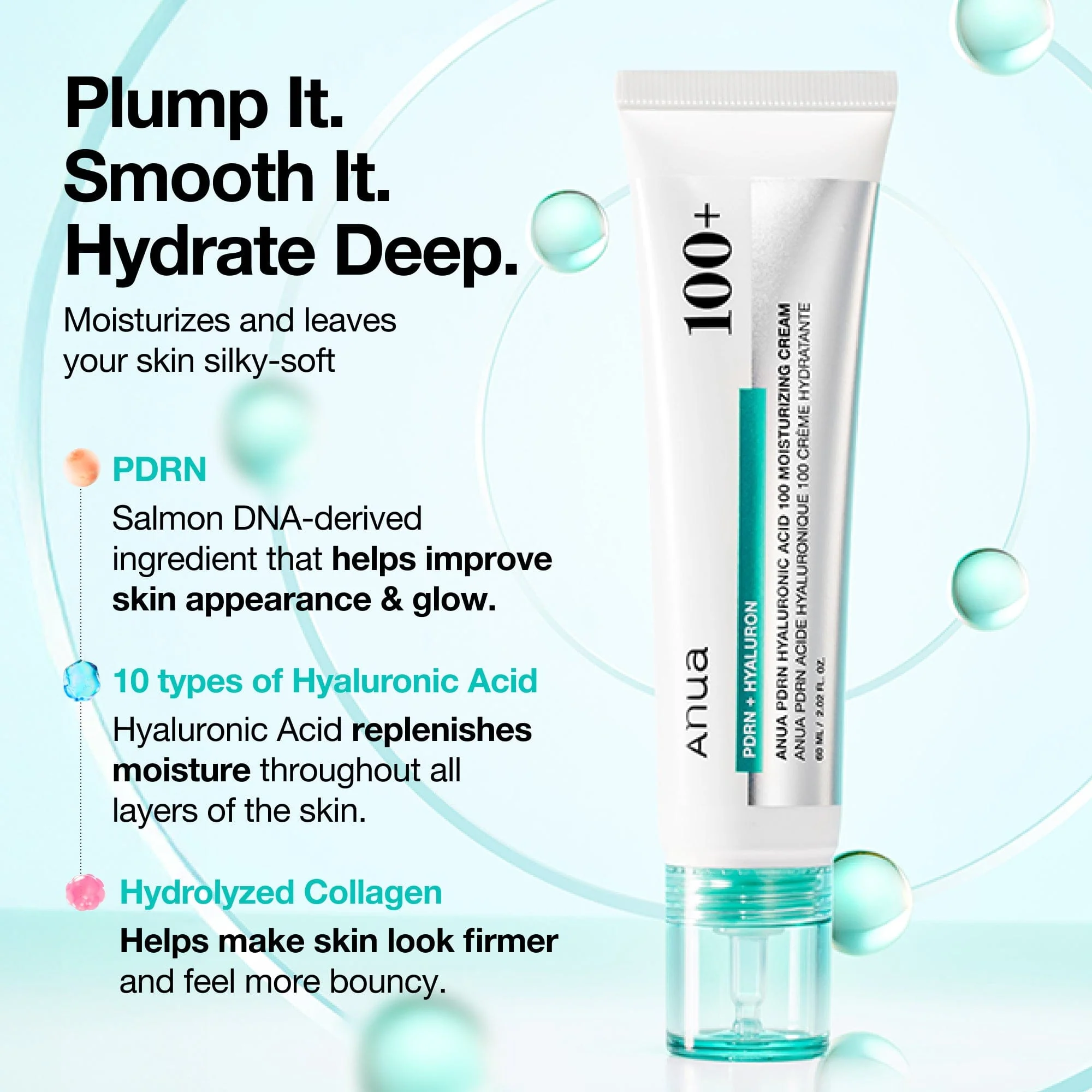 Anua US Moisturizer PDRN Hyaluronic Acid 100 Moisturizing Cream