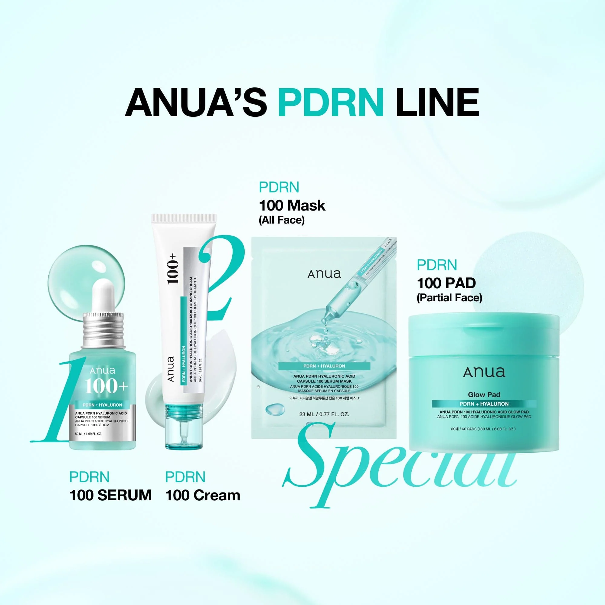 Anua US Sheet Mask PDRN Hyaluronic Acid Capsule 100 Serum Mask