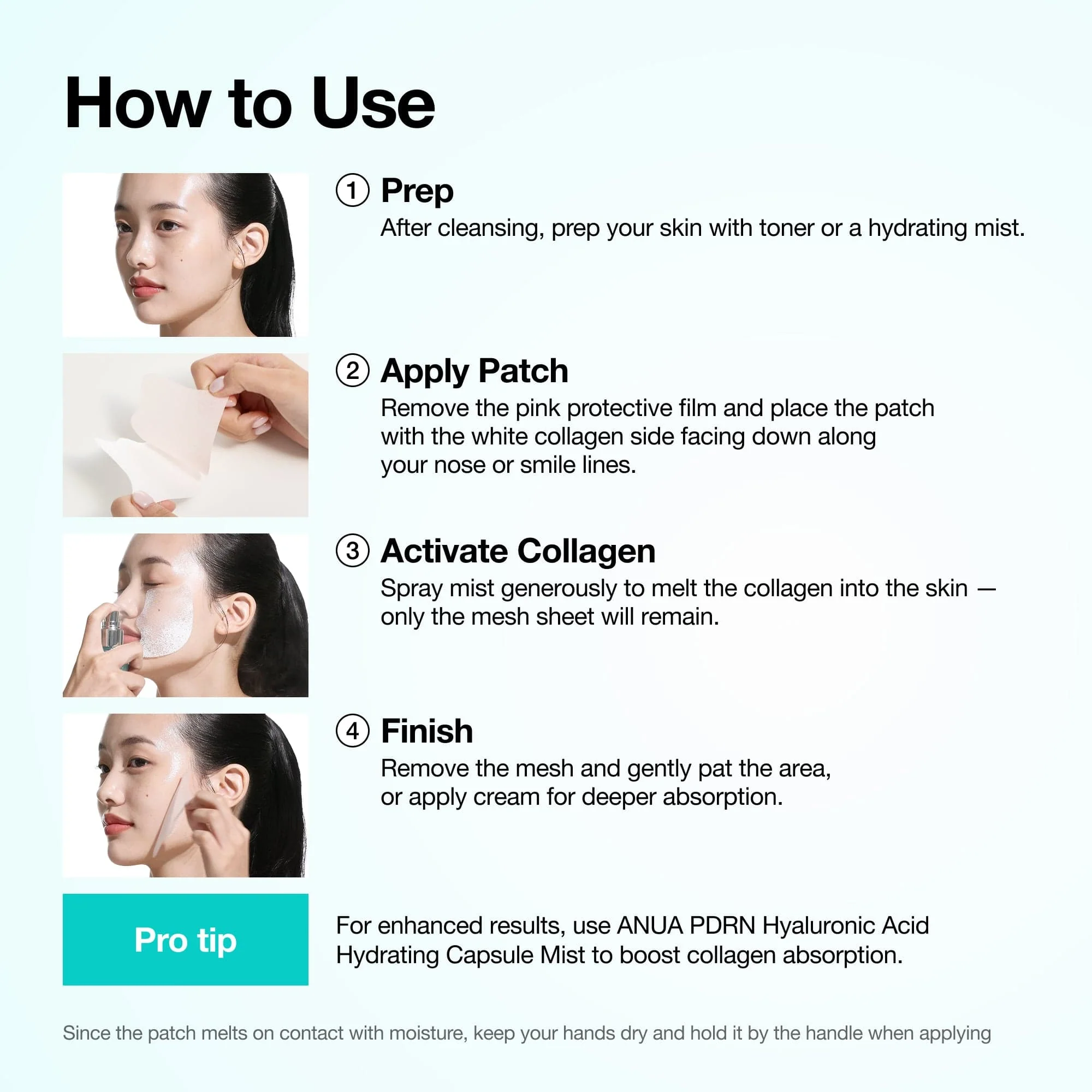 Anua US Spot Patches PDRN COLLAGEN MELTING PATCH FOR GLASS SKIN 4ea